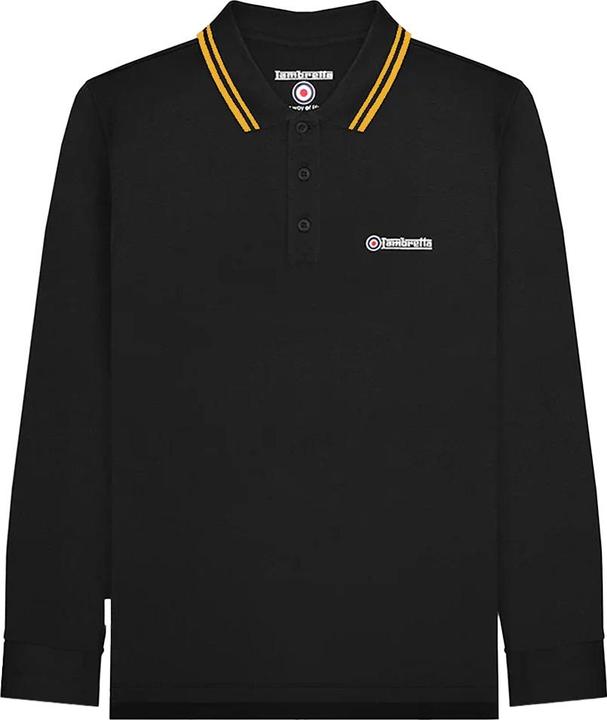 Produktbild Lambretta Poloshirt Mit kontrastfarbenen Streifen Langärmlig (XL)