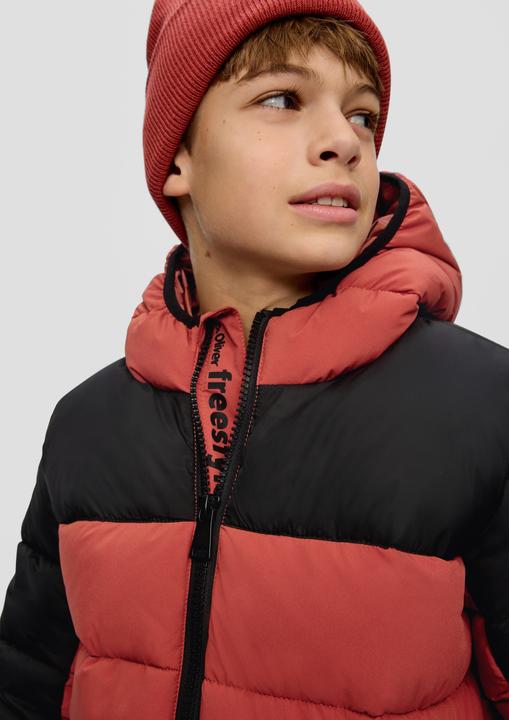 Produktbild S.Oliver Outdoor-Jacke Steppjacke in Colour-Blocking-Optik und Fleecefutter (L)