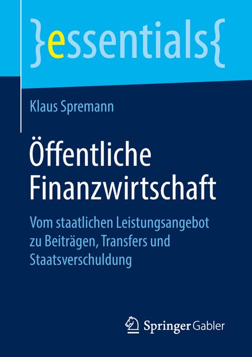 Produktbild Öffentliche Finanzwirtschaft (Deutsch, Klaus Spremann, 2018)