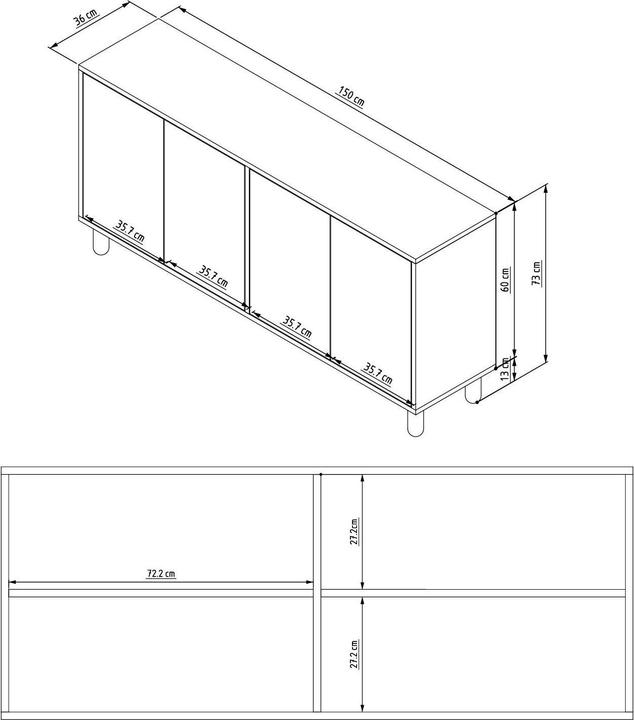 Image du produit Hanah Home Desso Console (150 x 36 x 73 cm)