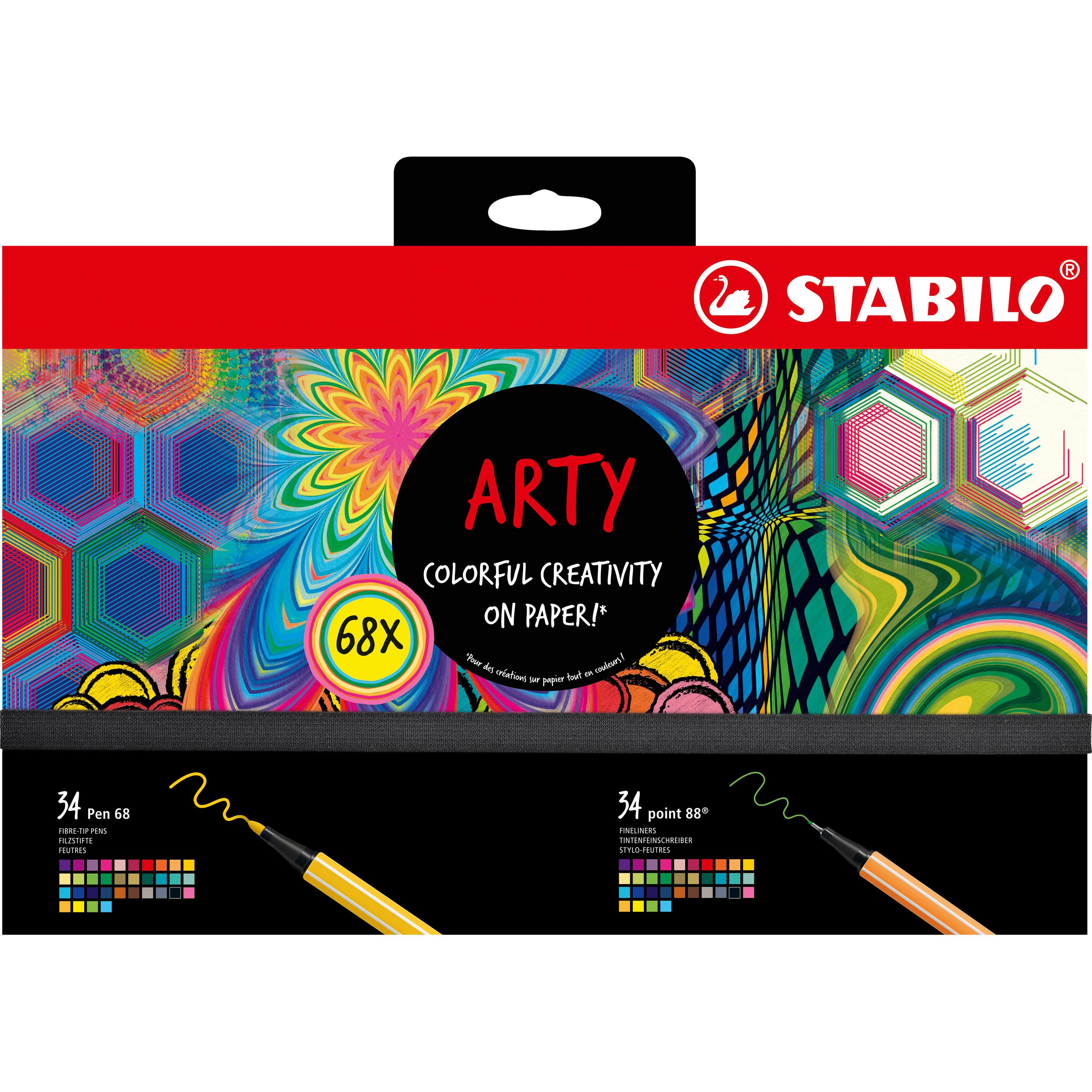 STABILO, Malstifte, Pen68 & Point 88 Arty (Mehrfarbig, 68 x)