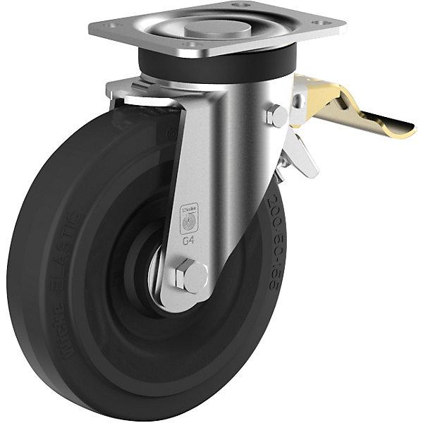 Actual product image Wicke Elastic solid rubber wheel on steel rim