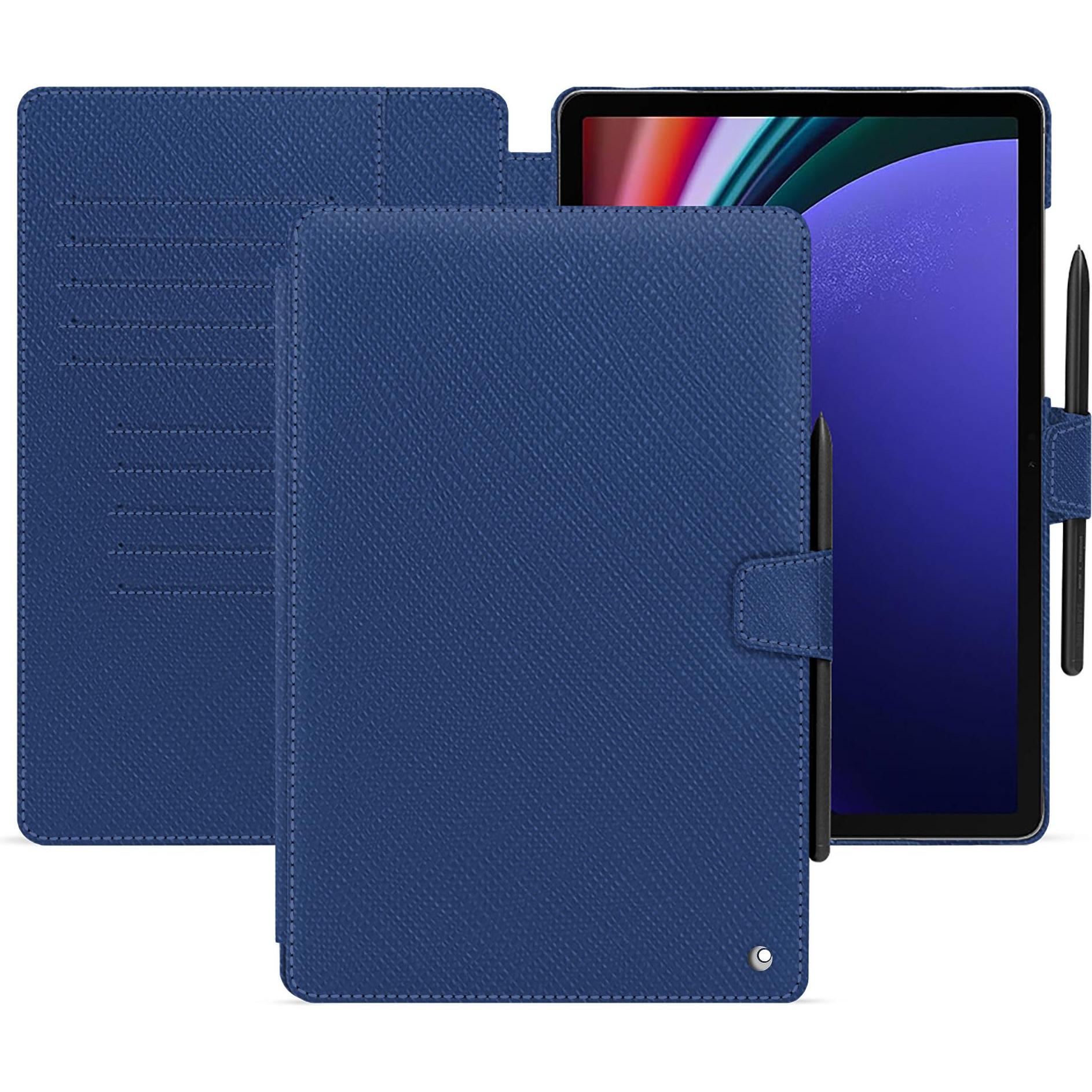 Noreve Lederschutzhülle Samsung Galaxy Tab S9+ (Galaxy Tab S9+), Tablet Hülle, Blau
