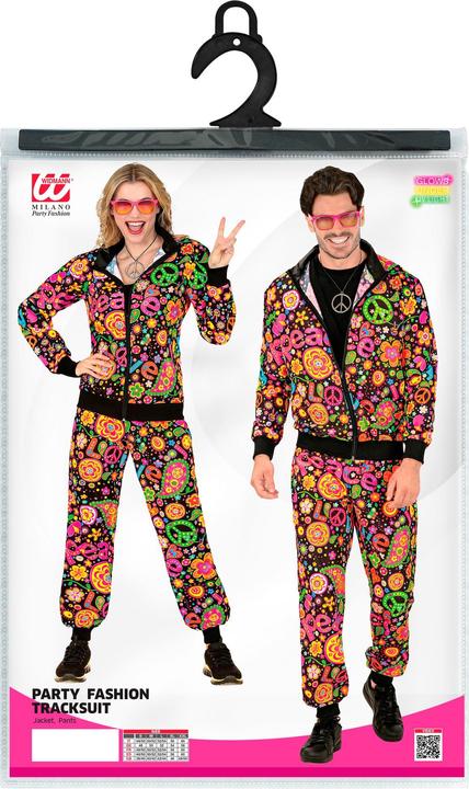 Image du produit Widmann années 70 - Peace & Love Tenue de sport (L, M, S, XL, XXL)