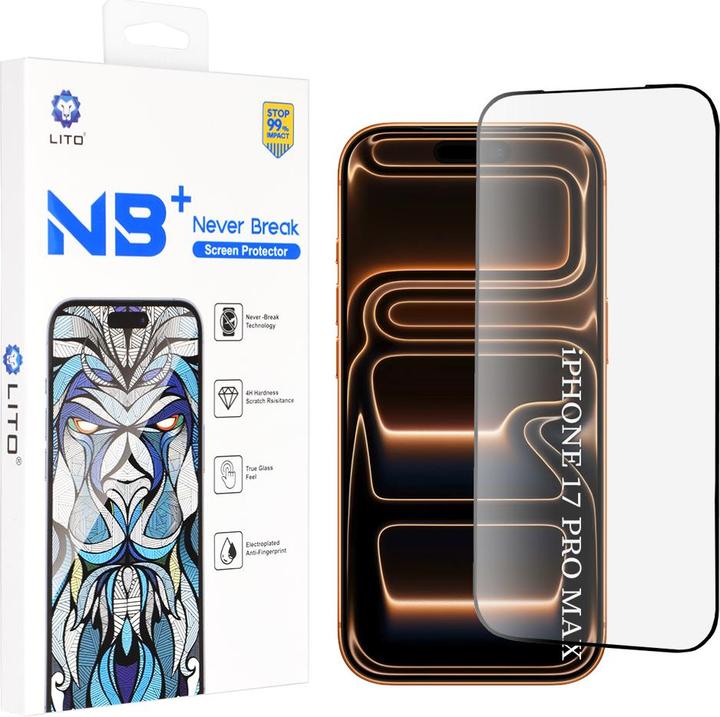 Actual product image Lito - NB Screen Protector - iPhone 17 Pro Max - Black (Apple iPhone 17 Pro Max)