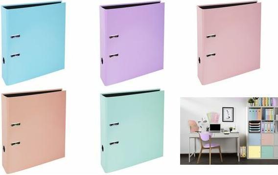 Produktbild Exacompta Ordner Aquarel, DIN A4, 80 mm, farbig sortiert (A4, 80 mm, 10 Stück)