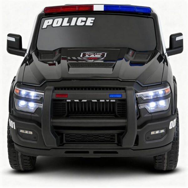 Image du produit Es-toys Elektro Kinderauto Polizei Dodge RAM 2500 „Rebel“ 24V Mit Ledersitz, 2 Sitzer und EVA Reifen (24 V)