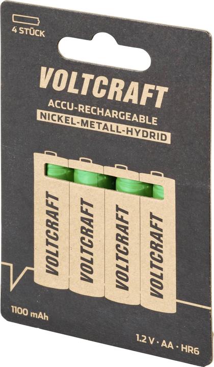 Image du produit Voltcraft HR06 Pile Mignon (AA) NiMH 1100 mAh 1.2 V 4 pcs. (4 pcs, AA, 1100 mAh)