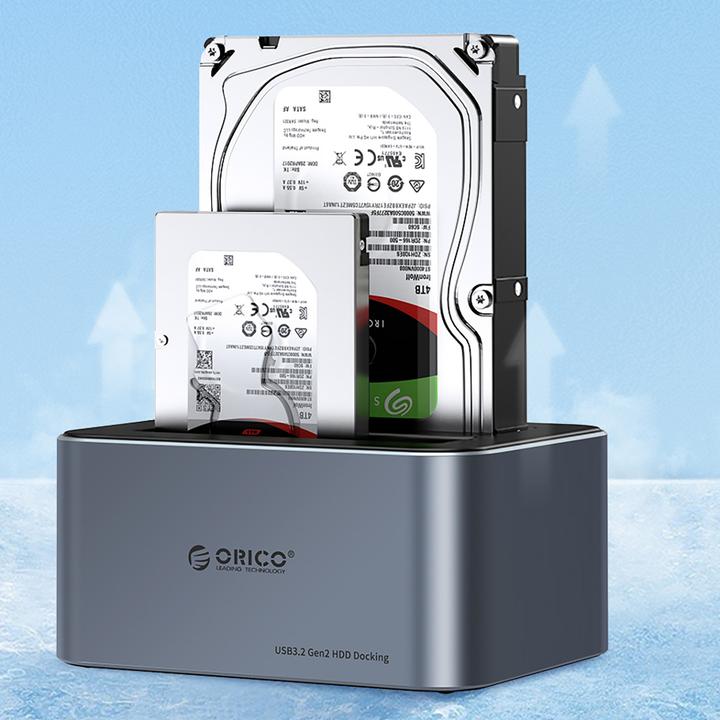 Produktbild Orico 6656C3-C 5-Bay Dockingstation mit Offline-Klonfunktion 2,5"/3,5" SATA HDD/SSD - Grau