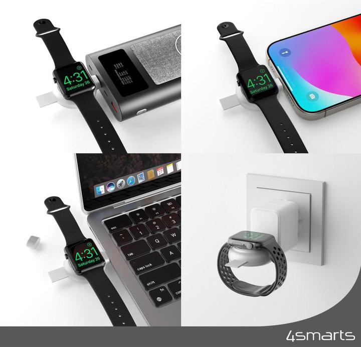 Immagine prodotto 4smarts Caricabatterie rapido MFi per Apple Watch argento