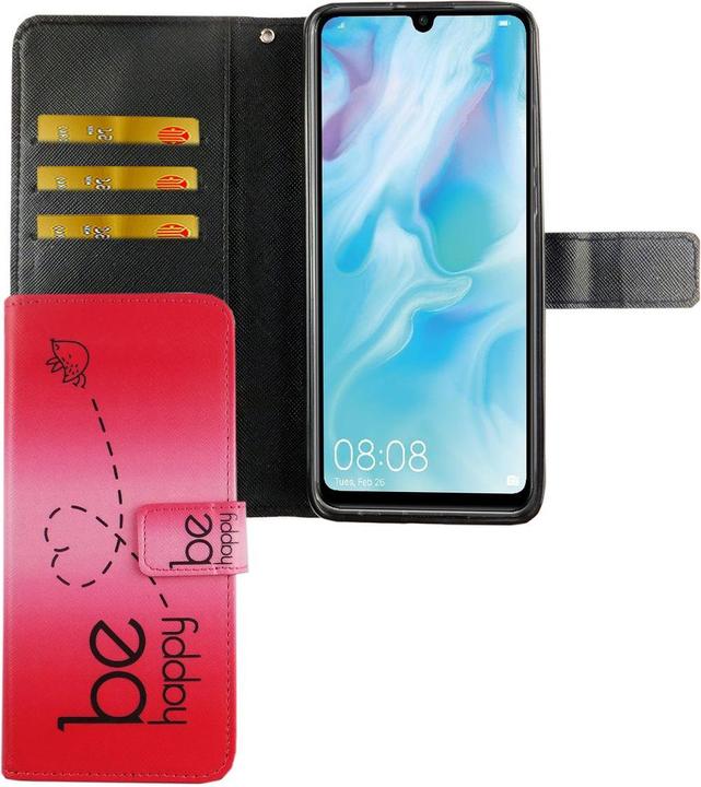 Produktbild König Design Hülle Handy Schutz für Huawei P30 Lite Case Cover Tasche Wallet Etui Handyhülle (Huawei P30 Lite)