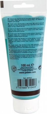 Actual product image Pebeo Studio Acrylics Fine Acrylic (Phthalocyanine emerald green, 100 ml)