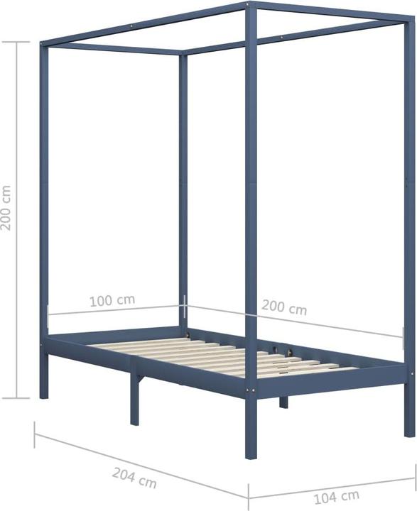Produktbild vidaXL Bettgestell (100 x 200 cm)