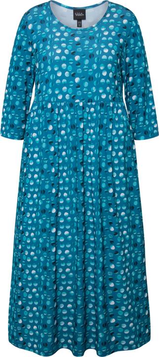 Produktbild Ulla Popken Jerseykleid, Punkte, A-Linie, Rundhals, 3/4-Arm (56)