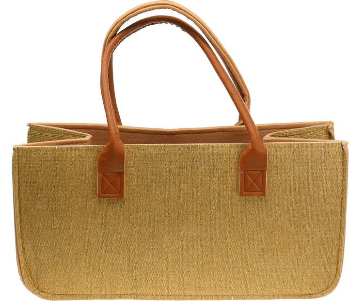 Produktbild Viana Dekorative Filztasche im Korbmuster Design mit Kunstleder Henkel