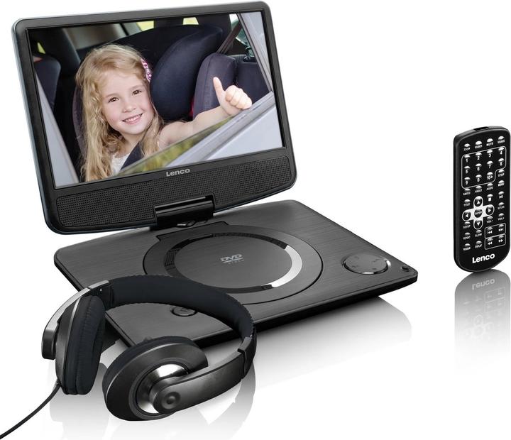 Lenco DVP-935 - Lecteur de DVD portable avec batterie - 9 pouces - Noir (Lecteur de DVD portable)
