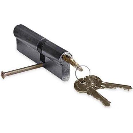 Haushalt, Türschloss + Schliesszylinder, CYLINDER LOCK 80MM 35X45 CHROME 5 KEYS