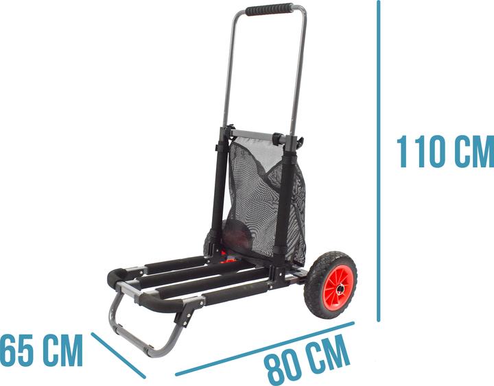 9WS Chariot de plage avec roue 10" - diable pliant spécial plage