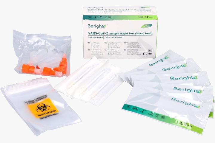 Actual product image BERIGHT Corona antigen rapid test for self-testing for laypersons / VPE 5er / CE certification / Bf (1 x)