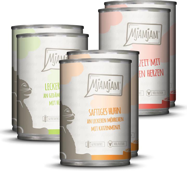 Produktbild Mjamjam Katzen-Nassfutter (Adult, 6 Stk., 400 g)
