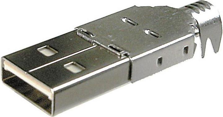 Actual product image Tru Components Self-assembly USB A connector Plug, straight USB A Content: 100pcs.