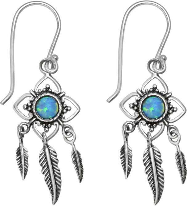 Bijouteria Dangle earrings (Synthetic Opal, Silver 925)