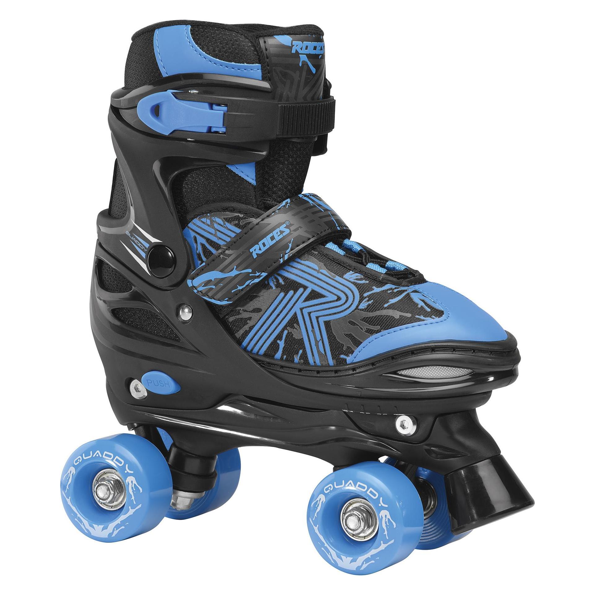 Roces, Herren, Rollschuhe, - Quaddy 3.0 - Roller Skating - Kinder - Schwarz - Blau - 34-37 (550094-00001) (34, 35, 36, 37), Blau