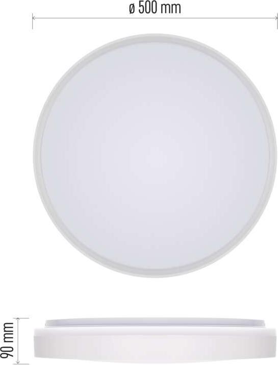 Produktbild Emos LED-Leuchte LIVI 50 cm, 45 W, warm-kaltweiss, dimmbar mit Fernbedienung (2700 lm)