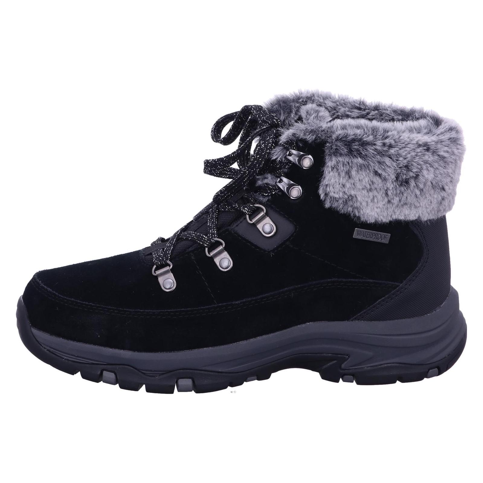 Skechers, Damen, Boots + Stiefel, Trego Snow Worries, Schwarz, (37)