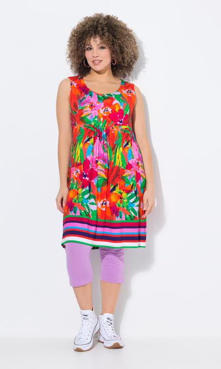 Produktbild Ulla Popken Jerseykleid, bedruckt, A-Linie, Rundhals, ärmellos (50, 52)
