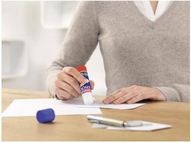 Actual product image tesa 4x ecoLogo glue stick, odourless glue stick for paper / cardboard