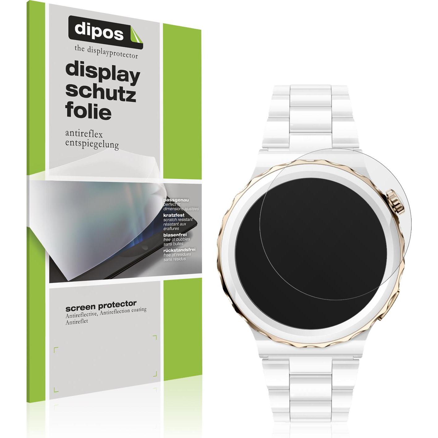 Dipos Displayschutzfolie Antireflex, Smartwatch Schutzfolie, Transparent