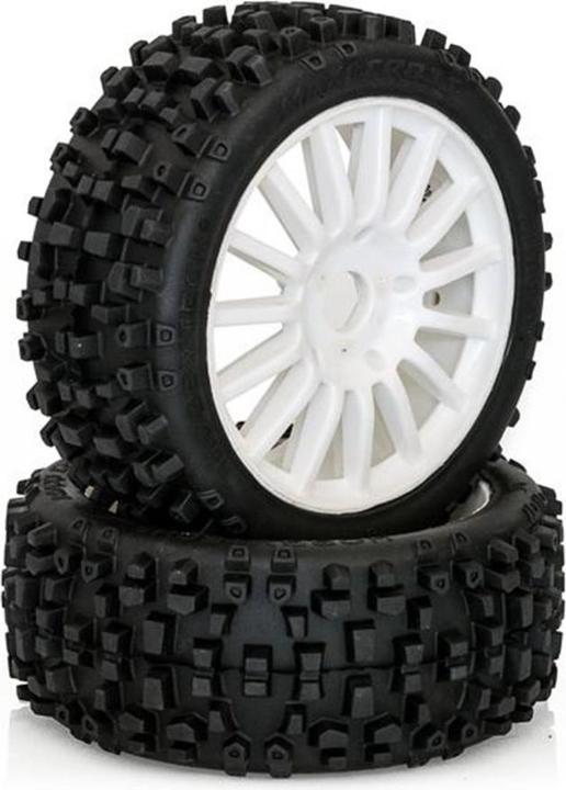 Actual product image Hobbytech Complete wheels MAXI CROSS Buggy white, 1:8, rim size