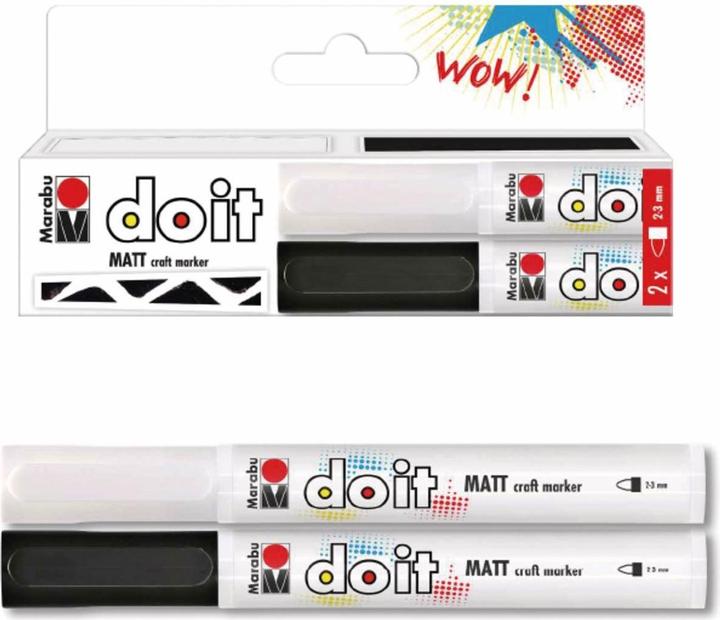 Actual product image Marabu DO IT Craft Marker - Set of 2 (Black / White, 3 mm, 2 x)