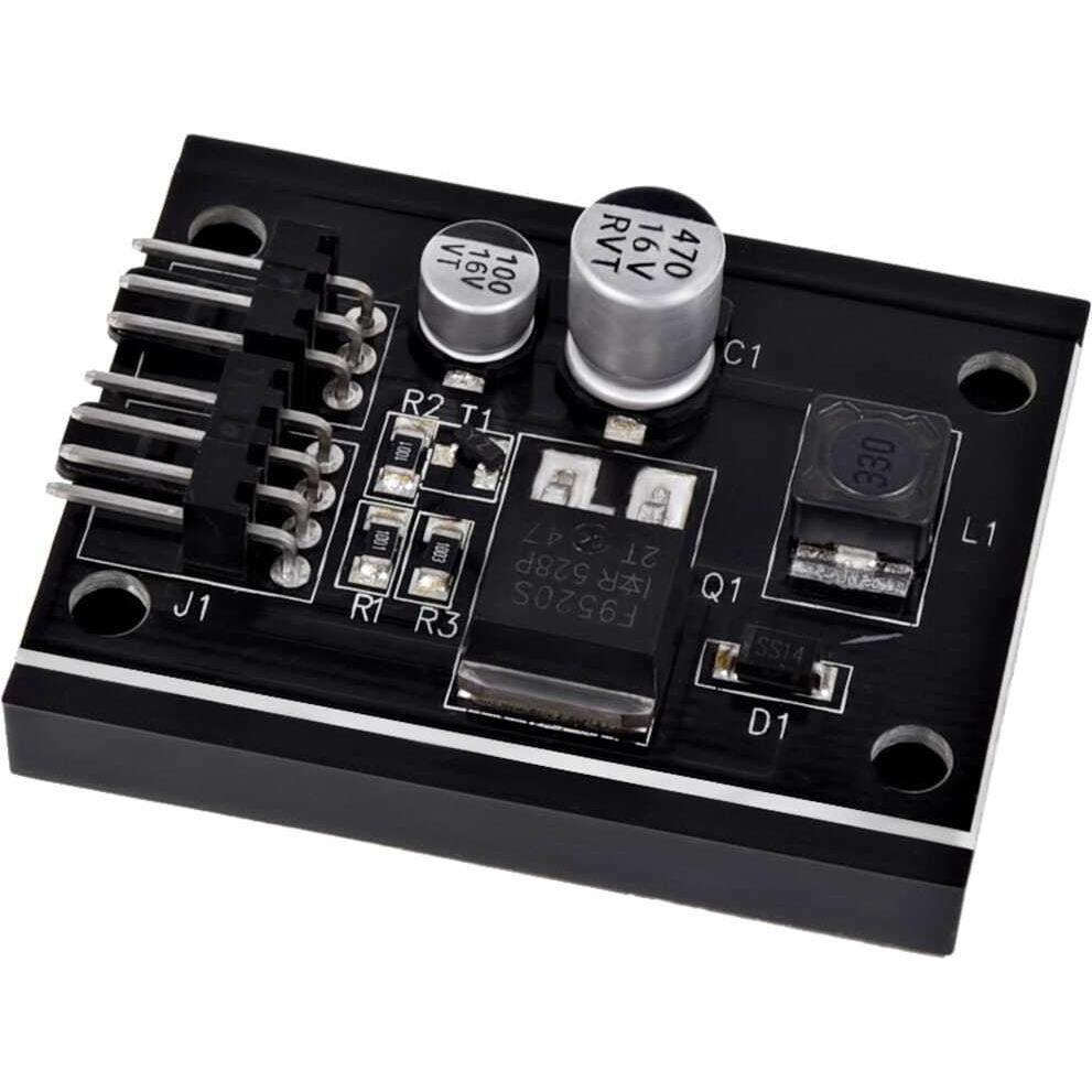Phobya 4Pin PWM auf 3Pin Transformer Single, Wasserkühlung Überwachung, Schwarz