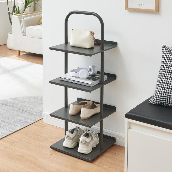 Image du produit En.Casa Schuhregal Poytya Stahl 96x34x32 cm Anthrazit