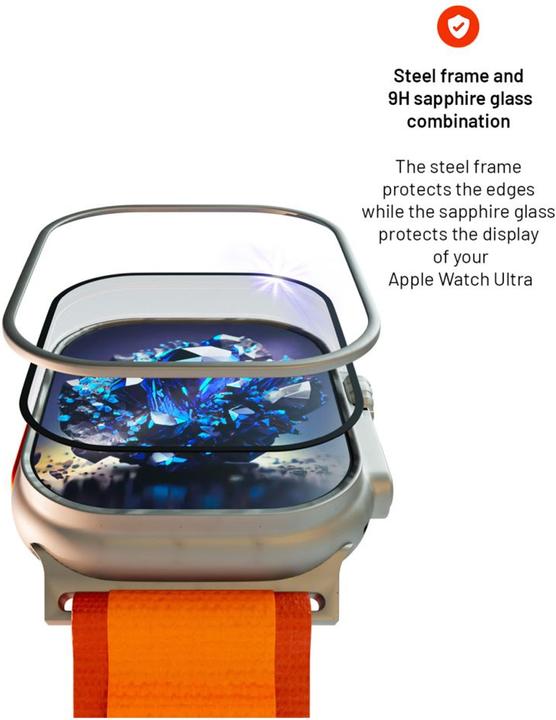 Image du produit Fixed Apple Watch Ultra 49 mm Screen Protector, Sapphire Glass
