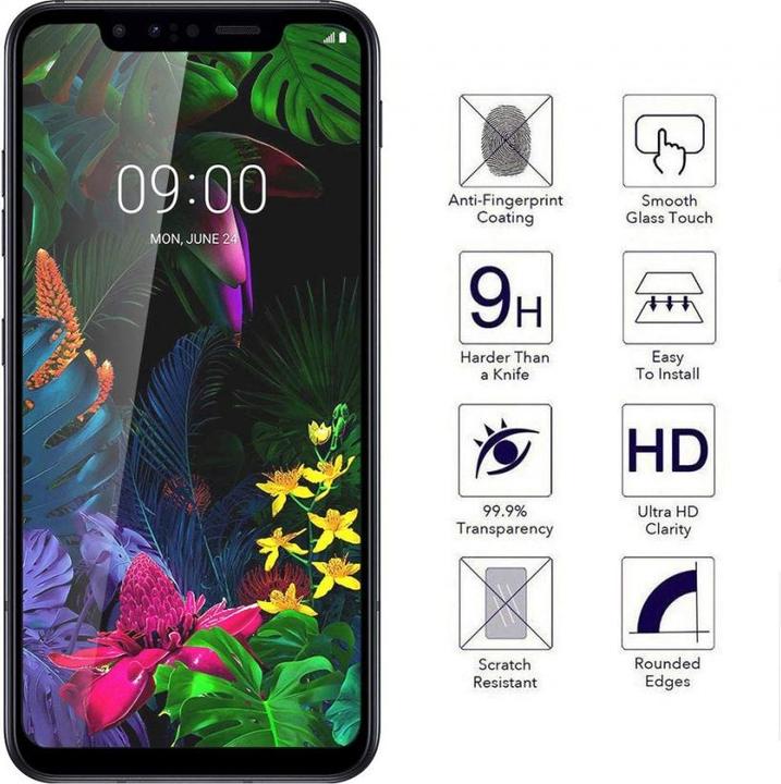 Produktbild Screenguard LG G8S ThinQ Full Screen Panzerglas Schutzfolie 2.5D 9H (1 Stück, LG G8s ThinQ)