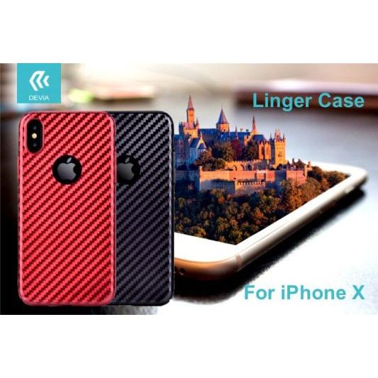 Devia Custodia iPhone X LINGER (Apple iPhone X), Cover smartphone, Rosso