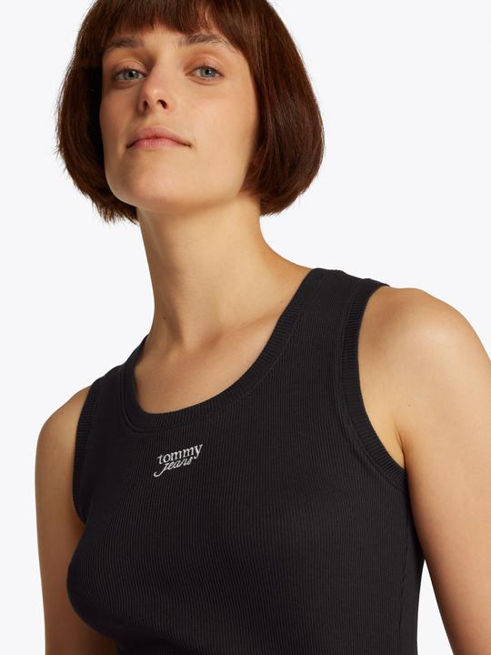Actual product image Tommy Jeans Tjw Slim Script Rib Tank Top (L)
