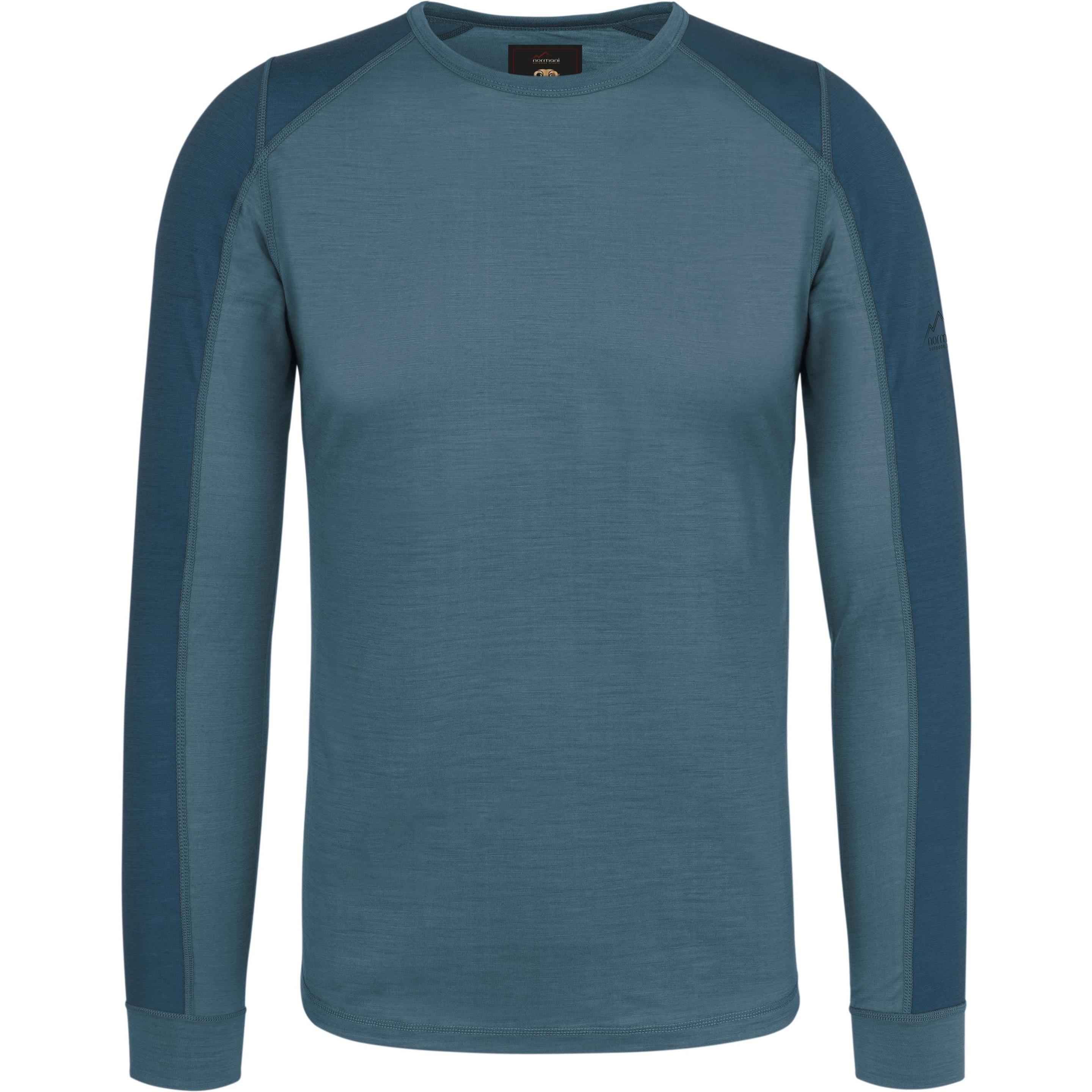 Normani, Herren, Funktionsshirt, Herren Merino Langarm „Devonport“ - 9183 (XL), Blau, XL