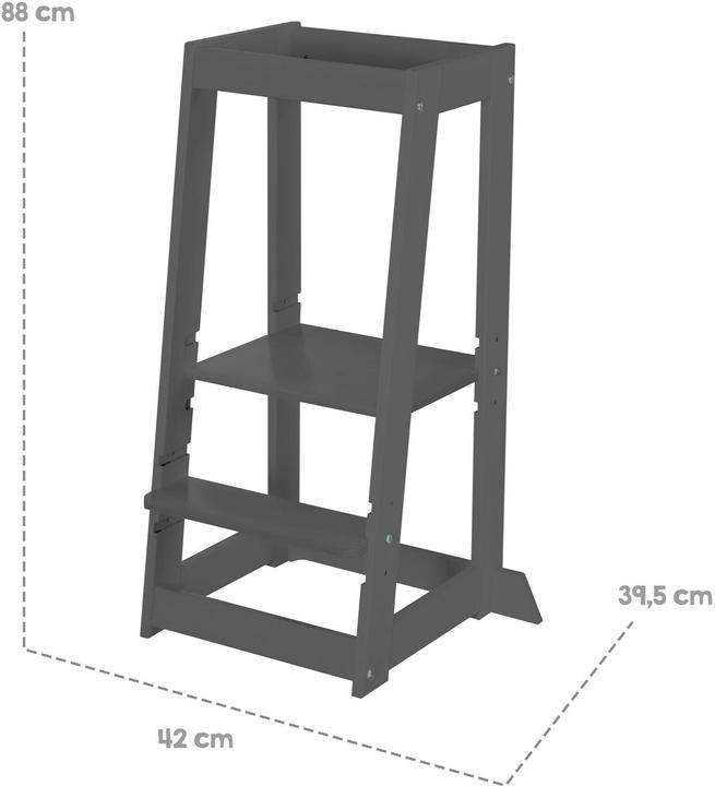 Produktbild Roba Lernturm Monti Step Anthrazit (39.50 x 42 x 88 cm)