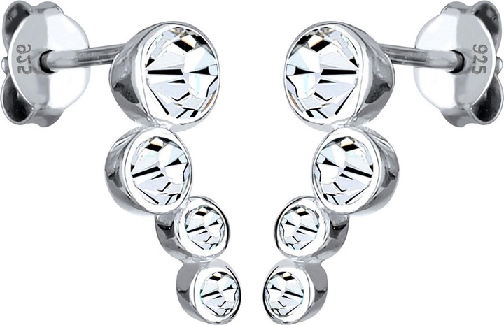 Produktbild Elli Ohrringe Basic Geo Trend Kristalle 925 Silber (925er Sterling Silber, Glaskristall)