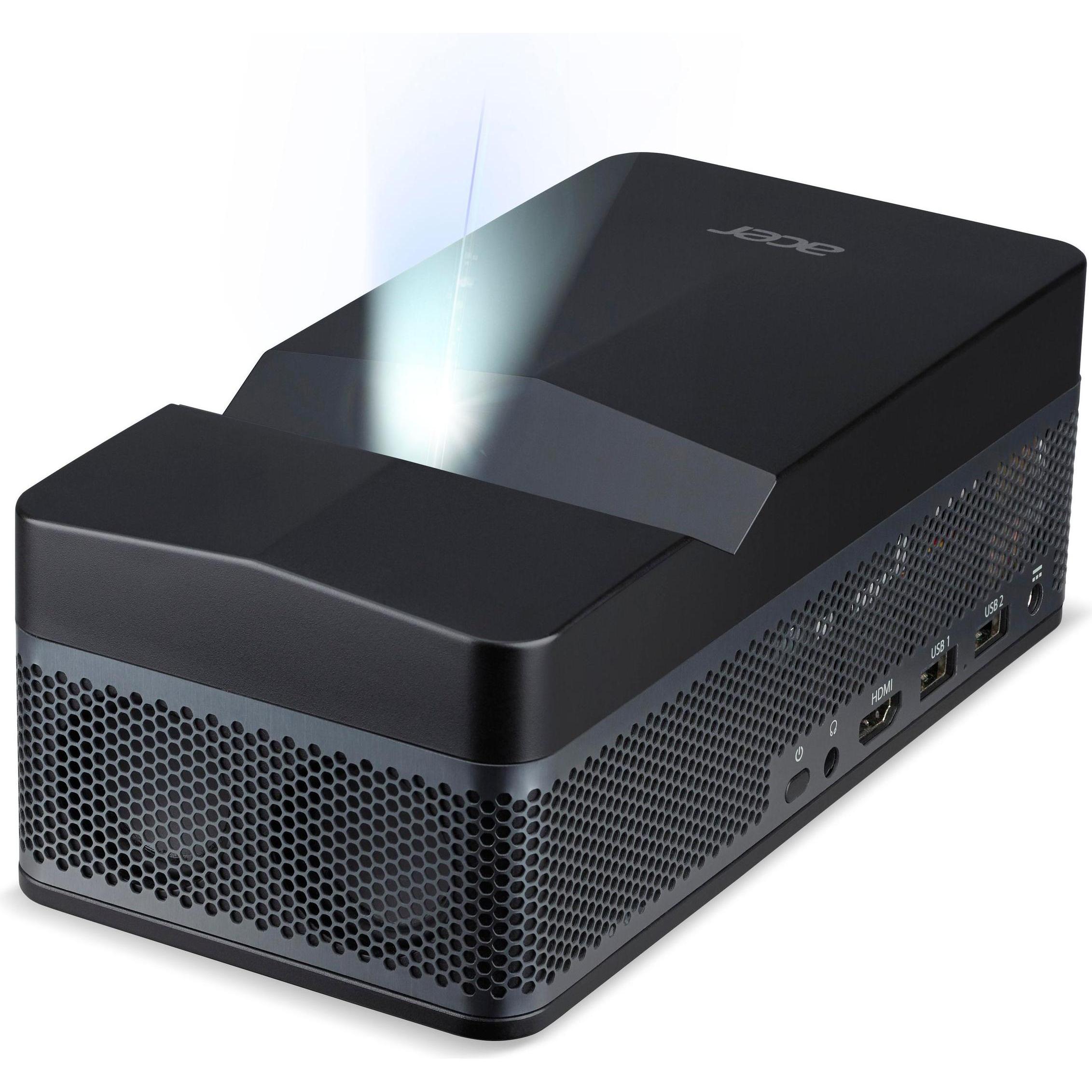 Acer PD1520Us DLP LED Ultrakurzdistanzbeamer 500 ANSI Lumen (Full HD, 500 lm, 0.26:1), Beamer, Weiss