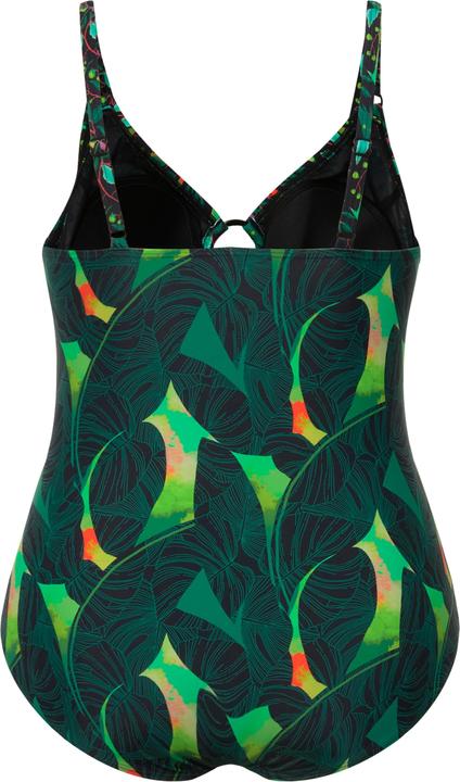 Produktbild Ulla Popken Badeanzug, Mustermix, Softcups, Zierring, recycelt (56)