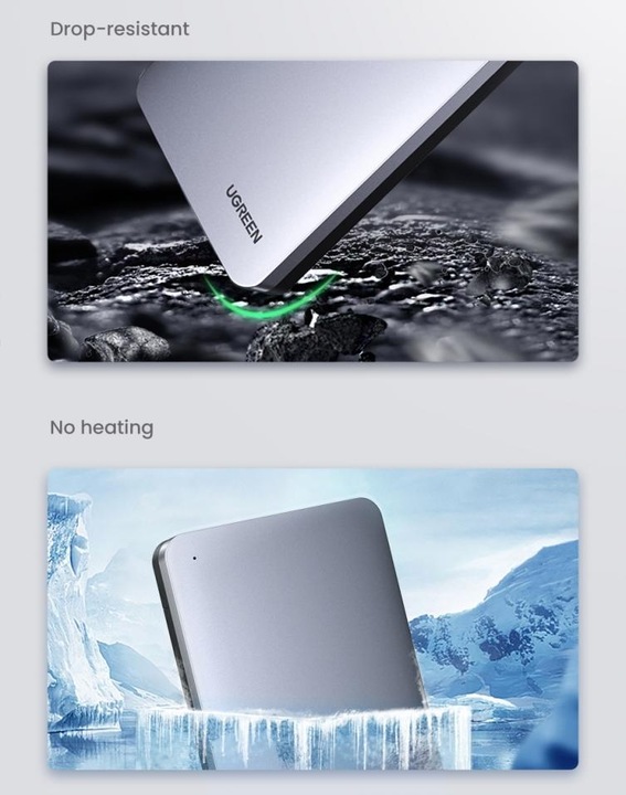 Actual product image Ugreen Aluminium housing (2.5")