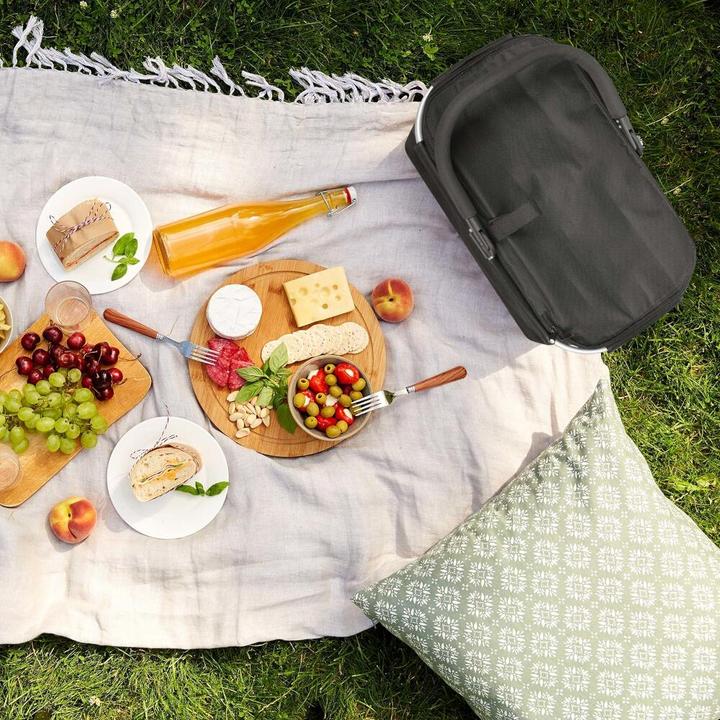 Image du produit Genius Panier Falko Duo, bleu foncé avec ancres blanches Tissu bleu foncé, blanc