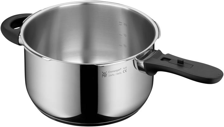 Productafbeelding WMF Snelkookpan 3tlg 4,5+3l groot kooksignaal Perfect Plus Inductie (22 cm, Kookpotten en pannenset, Roestvrij staal)