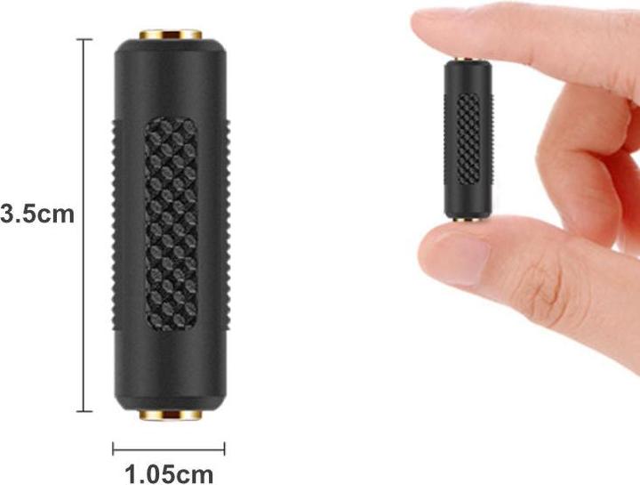 Actual product image Hermex female audio adapter jack adapter female to female jack coupling