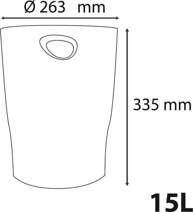 Image du produit Exacompta Corbeille à papier Ecobin Skandi - Nude (23.53 l)